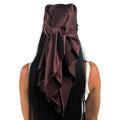 100% Mulberry Silk Head Scarf Large 36" - 19 Momme Women's Hair Wrap for Sleeping, Reduce Frizz & Damage, Natural Soft Silk - color: Chocolate