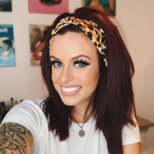 AQOKKA Elastic Knotted Headbands for Women Criss Cross Head Bands for Women's Hair Non Slip Boho Wrap Twisted Hair Accessories - color: 12 Pcs Criss Cross：B