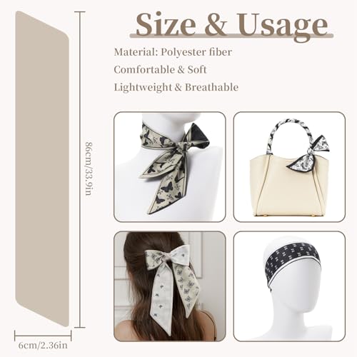 QIUTIMIY 4 Pack Purse Scarf Handbags Skinny Twill Hair Scarves Narrow Neck Scarf Band Women Fashion Accessories Bag Charms - color: Style 2-7