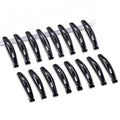 16 PCS Snap Hair Clips Metal Barrettes for Women Non Slip Barrettes for Thick and Thin Fine Hair,Bright Black,2.36 x 0.43 Inches. - color: Bright Black