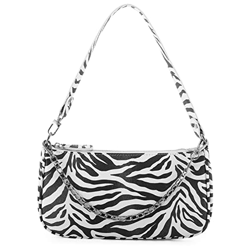 Loiral Small Purse for Women, Retro Classic Tote HandBag Shoulder Bags Clutch Purse - color: Zebra