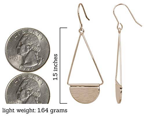 SPUNKYsoul Shield Paddle Earring Lightweight Statement Earrings | SPUNKYsoul Collection - style: Small Gold