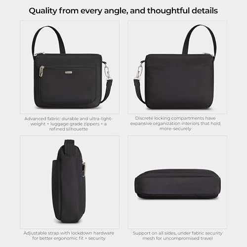 Travelon Anti-Theft Classic Small East/West Crossbody - color: Black