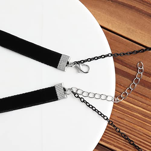 Gothic Choker, Choker Necklace for Women, Black Velvet Choker, Layered Necklace, Goth Jewelry for Women - style: Black Sun