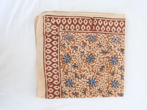 100% Handmade Organic Cotton Bandana – Soft Bohemian Print Head & Neck Scarf for Women – Sustainable Boho Style