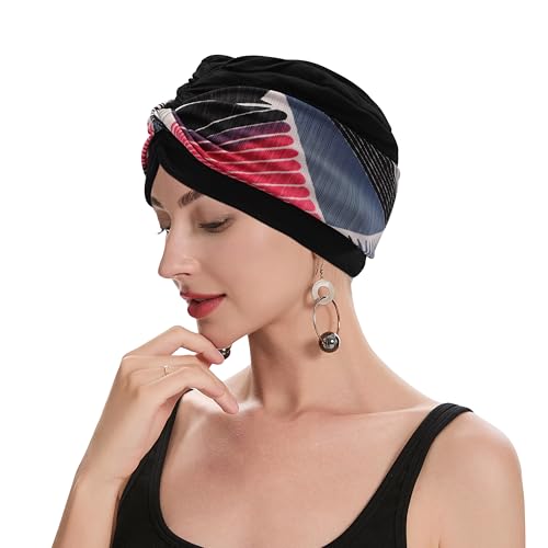 ZLYC Chemo Headwear for Women Pre Tied Turban Headwear Lightweight Beanie Hat - color: Color Stripe