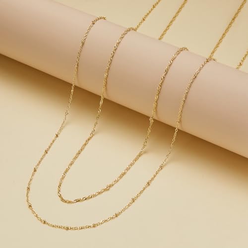 Belly Waist Chain Beads Pearl Coins Layered Belly Chains Boho Gold Plated Sexy Bikini Body Chain Adjustable Jewelry for Women - style: E-water ripple