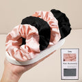 Hair Scrunchies for Women - Hair Ties No Damage Both for Thick Hair or Thin Hair Curl Hair No Crease Scrunchies Ponytail Holder No Hurt Your Hair - color: Black Brown Light pink Gray