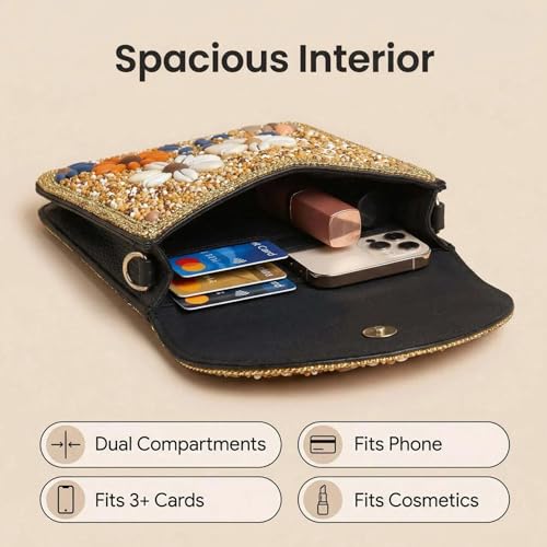 Small Crossbody Bags for Women Designer Cell Phone Bag Boho Shoulder Wallet Purse - color: Yellow Flower