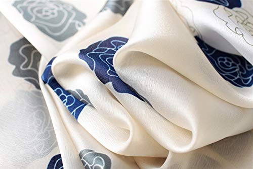 Silk Scarf Mulberry Silk Fashion Scarves Long Lightweight Shawl Wrap … - color: W24