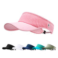 AUSFLUG Sun Visor Hat Men Women - Wide Brim Quick Dry Adjustable Cap, Lightweight for Golf Tennis Pickleball Beach - color: Pink