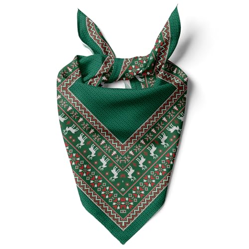 dscarf Womens Neck Scarf 21"x21" Small Square | Headband Scarf Ethnic Bandana Head Scarf Flowering Breathable Lightweight - color: Christmas Design 3