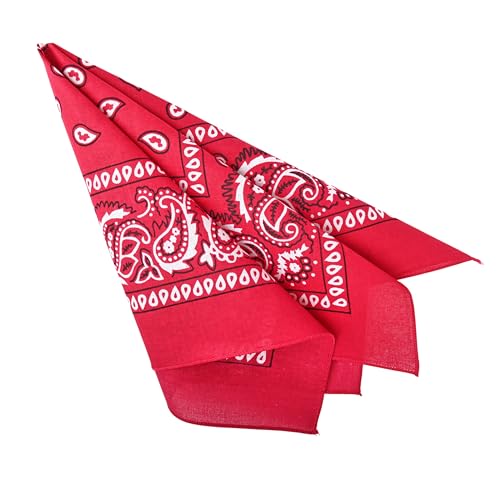 Motique Accessories 22 Inch Cotton Paisley Bandana - color: Hot Pink