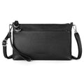 befen Genuine Leather Wristlet Clutch Wallet Purses with RFID Blocking, Small Crossbody Bags Shoulder Handbag for Women - color: Black