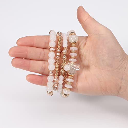 Bohemia Bracelets for Women Vintage Stackable Beads Bracelets Charm Stretch Beach Jewelry - color: Color 3