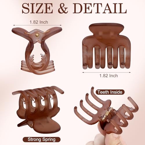 Sisiaipu 12Pcs Hair Clips for Women 1.8 Inch Small Claw Clips for Thin Hair Medium Hair Claw Clips for Thick Hair Accessories for Women Girls (Ice Cream) - color: Ice Cream