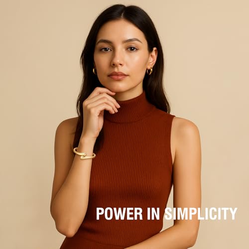 Chunky Gold Bangle Bracelets for Women Trendy 14K Gold Plated Cuff Bracelets Stack, Dainty Gold Bracelet Sets Non Tarnish Fashion Jewelry Gift - style: 1pc-Gold-TwinDrop