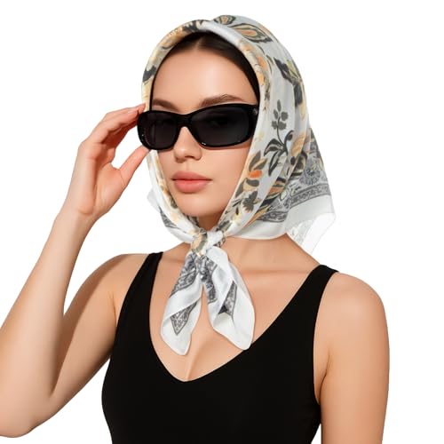 RIIQIICHY Women Head Hair Scarf Like Satin Silk Scarf Sleeping Hair Wrapping Night 27.5" - color: C017