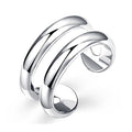 Handmade Rings 925 Sterling Silver Statement Rings Adjustable Chunky Stacking Band Ring for Women - color: Pattern 4