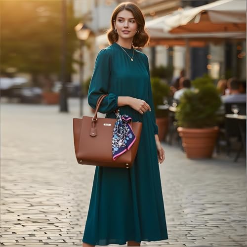 Premium Floral Scarf for Women 35x35 Square Silk Feel-Lightweight Scarves Headscarf Bandanas Wrapping Handbag - color: ‌floral Purple