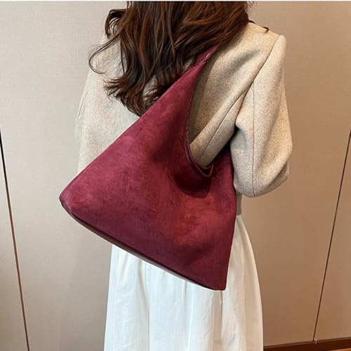 Straw Hobo Bag for Women 2026 Boho Woven Beach Purse Large Summer Straw Tote with Lining Black Raffia Shoulder Bag | straw material - color: Corduroy Hobo-rose Red