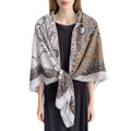 K-Elewon Large Square Scarf 51" Cotton and Linen Hand feel Scarf Fashion Scarves Hair Wrapping Scarfs Neck Scarves for Women - color: H2303