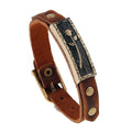 Boho leather bracelets Vintage Brown Bracelet Buckle Clasp Rose Bracelets Handmade for Women and Men