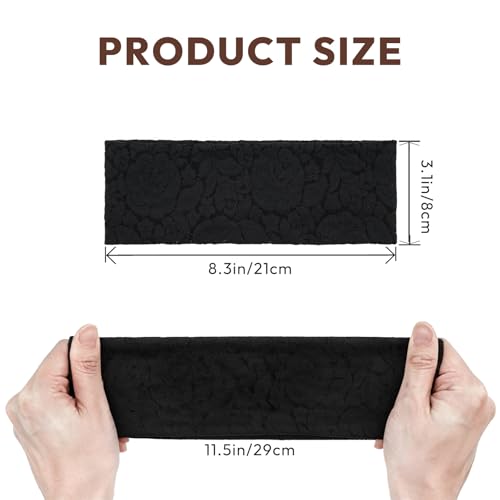 Aranya Elegant Floral Lace Headbands for Women 5pcs – Decorative Soft Stretchy Fabric Hair Accessories for Weddings, Parties & Romantic Styling (Lace Collection) - color: Elegant Floral Lace - 5 Pack