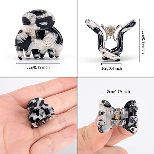 Cobahom 12Pcs 0.79 Inch Small Claw Clips Cute Hair Clips for Women, Mini Hair Clips for Hair Styling, Small Blone Tortoise Hair Clips for Thin Thick Hair, Multicolor - color: Neutral Color