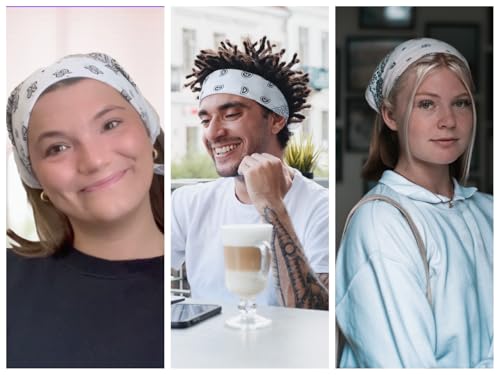 Gift Packaging Bandana for Men Women - 100% Cotton, Paisley, 22x22 In, 1 Pack - Large Bandanna Handkerchief Cowboy Hanky - color: White