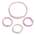 African Waist Beads For Women Colorful 3PCS Layered Belly Body Chain Beach Bikini Waist Jewelry Body Accessories For Women - style: 3 Layered Bead-White mix Pink