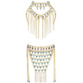 Women's Sexy Suit Body Chain - color: Gold Color-A- Body Chain Suit-3
