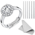 Haiou Ring Size Adjuster for Loose Rings - Clear Invisible Ring Guard, Spacer & Tightener | Sil. Resizer Extender - color: Crystal-Coil