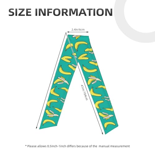 Sports Head Tie Westie Dogs Beach Summer Tropical Tie Sweatband Headband Men Women Elastic Bandana Adjustable Non-Slip Moisture Wicking for Running Football Yoga Workout Athletic Hair Ninja Head Band - color: Bananas On Green