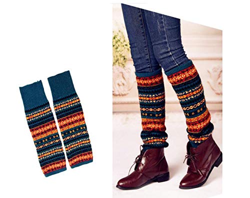 Leg Warmers for Women Long Wool Boot Warmer Thick Warm Leg Warmers for Winter - color: Style 1