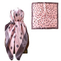 35” Satin Large Square Head Scarves-Like Silk Satin Scarf for Hair Wrapping at Night Bandana Square Scarf for Sleeping - color: Big Polka Point-pink