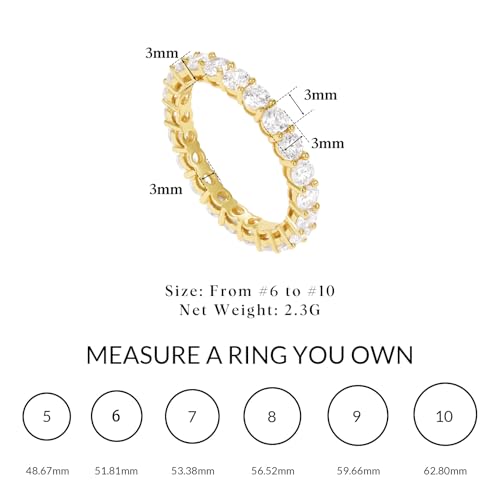 KissYan Band Ring for Women, 14K Gold Plate Dainty Pave Pear or Circle CZ Eternity Thick Chunky Engagement Statement Ring Valentine Fashion Gifts - size: 9, style: Style4