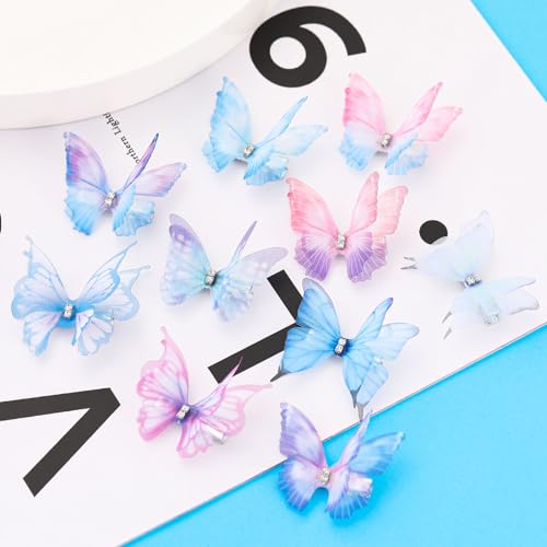 20Pcs Rhinestone Y2K Glitter Hold Hair Jaw Clips, Cute Hair Claws, and Butterfly Clips for Teens Women - Gifts - color: Novelty Style