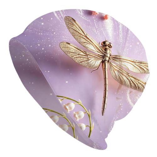 Tenna Teki Women Slouchy Beanie Chemo Hat Cancer Caps for Patient | Autumn Spring Lightweight Comfortable Breathable Beanie for Men - color: Lavender