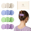 Medium Flat Hair Clips for Women, French Claw Clips Strong Hold for Thick & Thin Hair, Duckbill Hair Clips Non Slip for Driving Yoga - Green, Purple, Blue, White, 4pcs - color: Green, Purple, Blue, White
