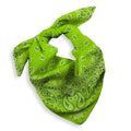 Gift Packaging Bandana for Men Women - 100% Cotton, Paisley, 22x22 In, 1 Pack - Large Bandanna Handkerchief Cowboy Hanky - color: Lime Green