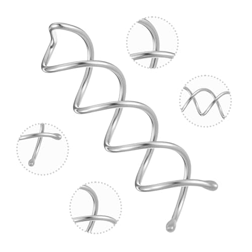 Molain 20 Pcs Spiral Hair Pins, Spiral Twist Hair Pins Spin Pins for Hair, Alloy Spirals Bobby Pins, Hair Bun Maker Bun Twist Spirals Hair Pin with Non-scratch Rounded Tips for Women (Silver) - color: Silver