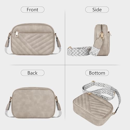 TANTOMI Small Crossbody Bags for Women Trendy, Cell Phone Purses Wallet with 4 Card Slots, Small Purses with Adjustable Strap - color: Gray