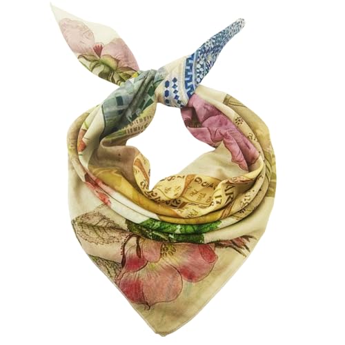 Large Cotton Bandana Lightweight Head Hair Scarf Headbands Wraps Cover Handkerchiefs for Women Men 25 x 25 inch - color: Rt26
