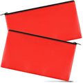 2 Pieces Money Bags with Zipper, 11x6.1 inch Money Pouch, Bank Bag, Cash Bag, Check Wallet, Cosmetics(Red) - color: Red, size: 2 Pieces