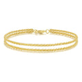 Naiswan 14K Gold Bracelets for Women Gold Double Layer Bracelet for Women Chain Bracelets for Womens Double-Layer Starlight Style Adjustable Bracelet for Womens 17/19/21cm