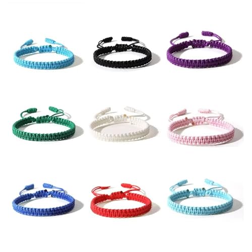 Blue Drop Boho Surfer Bracelets Handmade Knitted String Rope Braided Adjustable Summer Friendship Yoga Kabbalah Protection Lucky Friendship Bracelets For Couple Women Men Waterproof Beach Jewelry - color: Black