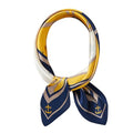 100% Mulberry Silk Neck Scarf 21''x21'' Small Square Hair Scarf for Women Men Lightweight Bandana Envelope Package - color: Rudder-yellow