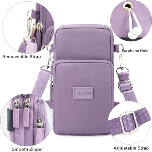 JANKS Small Crossbody Bags for Women Mini Cell Phone Purses Handbag Shoulder Bag - color: E-purple