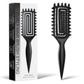 Curly Hair Brush, Curl Defining Brush with Soft Boar Bristles Detangling Tangled Glides, Wide-Teeth Design Effortlessly Shaping & Defining Curls (Matte Black) - color: Matte Black